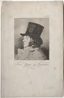 1746 1828 Prints: The Caprichos: Portrait of Goya. Creator: Francisco de Goya (Spanish, 1746-1828)