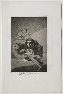 Caprichos: The Shamefaced One. Creator: Francisco de Goya (Spanish, 1746-1828)