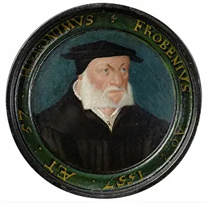 Publisher Prints: Capsule Portrait of Hieronymus Froben, 1557. Creator: Unknown