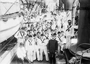 Newport Prints: Capt. B.H. Tillman & boys - Newport, 1913. Creator: Bain News Service