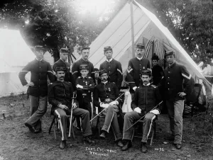 Tents Gallery: Capt. Columbus & friends, 1893. Creator: Unknown