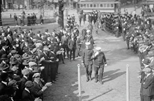 Boarding Prints: Capt. Jack Adams boarding RECRUIT, 1917. Creator: Bain News Service