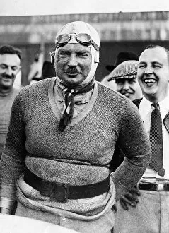 Goggles Gallery: Captain Alastair Miller after Brooklands 500 mile race. Creator: Unknown