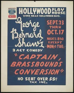 Shaw George Bernard Prints: Captain Brassbound's Conversion, Los Angeles, [193-]. Creator: Unknown