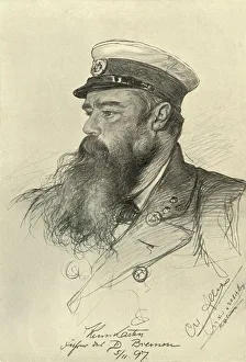 Norddeutscher Lloyd Prints: The captain of the Bremen, 1898. Creator: Christian Wilhelm Allers