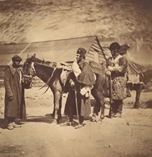 Fur Coat Gallery: Captain Burnaby of the Grenadier Guards, 1855. Creator: Roger Fenton