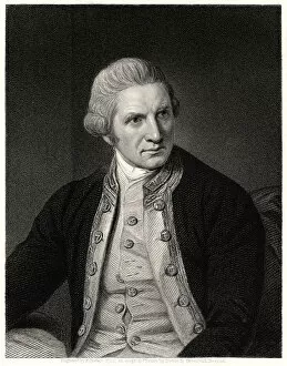 Images Dated 16th December 2005: Captain Cook, 19th century. Artist: E Scriven