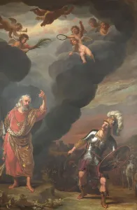Appearing Prints: The Captain of God's Army Appearing to Joshua, 1660-1663. Creator: Ferdinand Bol