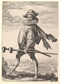 Goltzius Prints: Captain of Infantry, 1587. Creator: Hendrik Goltzius
