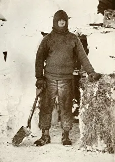 Captain Scott Collection: Captain L. E. G. Oates by the Stable Door, 30 August 1911, (1913). Artist: Herbert Ponting
