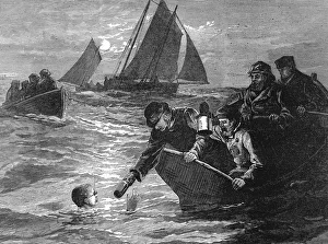 Supporter Prints: Captain Matthew Webb, the first man to swim the English Channel, 1875