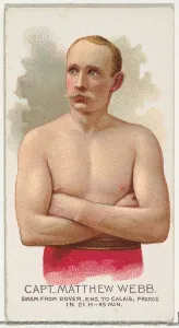 Webb Prints: Captain Matthew Webb, Swam from Dover, England to Calais, France, from Worlds Champions