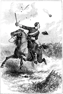 Captain Northrop leading the attack at Knoxville, Tennessee, American Civil War Captain Northrop leading the attack at Knoxville, Tennessee, American Civil War