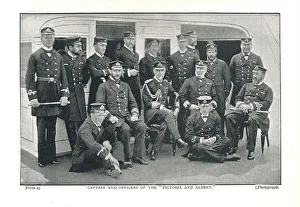 Launch Prints: Captain and Officers of the Victoria and Albert The Queens Yacht Launched 1855