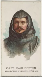 Lindner Eddy Claus Prints: Captain Paul Boyton, Swam the Straits of Gibraltar, from Worlds Champions