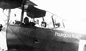 Percival Prints: Captain Percival and his plane with joy flight passengers, 1922. Creator: Jack Bain