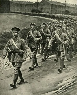 Mumby Frank Arthur Collection: Captain William Redmond leading Irish troops at the Front, First World War, 1916, (c1920)