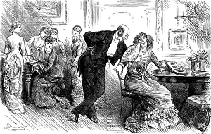 Flirting Prints: She had captivated a widower with five daughters... 1880. Creator: Joseph Swain