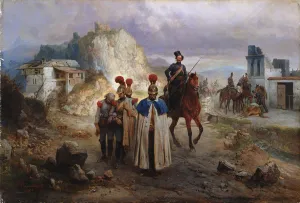 The captive French men in 1814, 1885. Artist: Willewalde, Gottfried (Bogdan Pavlovich) (1818-1903) The captive French men in 1814, 1885. Artist: Willewalde, Gottfried (Bogdan Pavlovich) (1818-1903)
