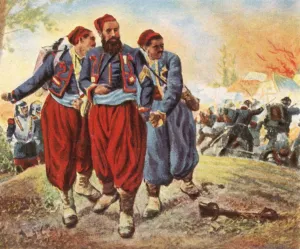 Zouaves Prints: Captive Turks at Worth, 6 August 1870, (1936). Creator: Unknown