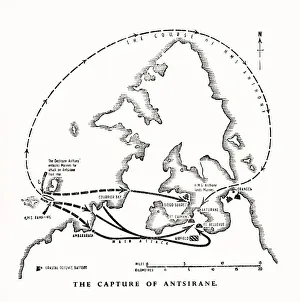 Indian Ocean Prints: The capture of Antsiranana, Madagascar, by the Royal Marines, World War II, 1942 (1944)
