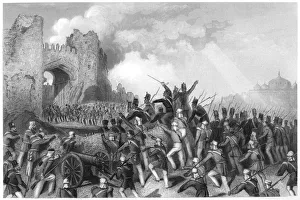 Capture of the Cashmere Gate, assault of Delhi, 1857, (c1860)