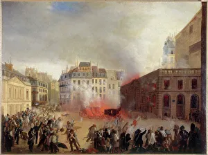 February Prints: Capture of Chateau d'Eau, Place du Palais-Royal, February 24, 1848. Creator: Unknown