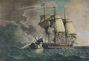 Capturing Collection: Capture of the Cleopatre, c1794. Artist: Thomas Yates