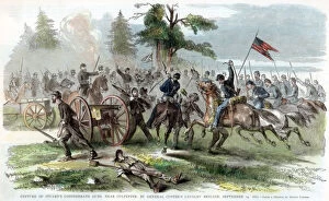 Edwin Gallery: Capture of Confederate guns, near Culpeper, Virginia, American Civil War, 14 September 1863