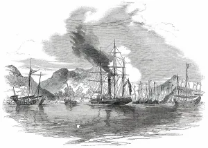 Junk Prints: Capture and Destruction of Thirteen Piratical Chinese Junks... 1850. Creator: Unknown