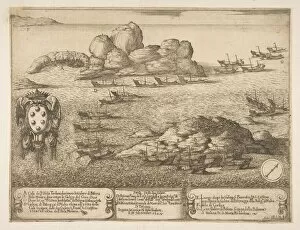 Tunisia Gallery: Capture of Two Galleys at Byserta, 1628. Creator: Stefano della Bella