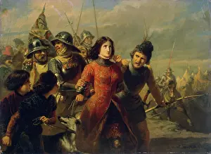 1840s Prints: Capture of Joan of Arc, 1847. Creator: Adolphe-Alexander Dillens