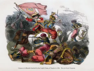Capture of a Moorish standard by the English Horse, at Tangier, 1664