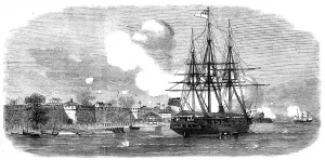 Enemies Prints: The Capture of Ningpo: bombardment of the North and East Gates, 1862. Creator: Unknown