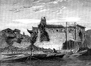 Fighting Collection: The Capture of Ningpo: breaches in the city wall, 1862. Creator: Unknown