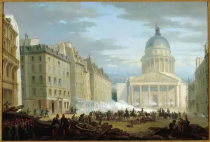 Civil Unrest Prints: Capture of the Pantheon, seen from rue Soufflot