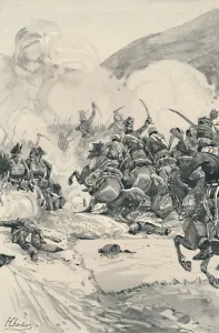 Sloane Prints: Capture of the Pass of Tarvis, 1797, (1896). Artist: E. G. H. Del Orme