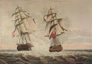 Ocean Prints: Capture of the President, c1815. Artist: Thomas Buttersworth