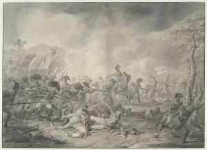 Dirk Langendijk Prints: Capture of the Russian General Hermann during the Battle of Bergen