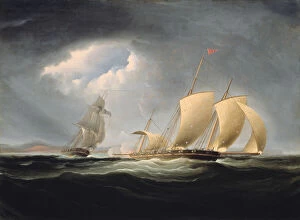Storm Cloud Collection: Capture of the Tripoli by the Enterprise, 1806 / 12. Creator: Thomas Birch