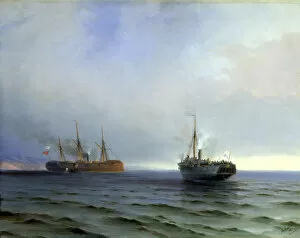 Capture of the Turkish military transport Messina, 13th December 1877