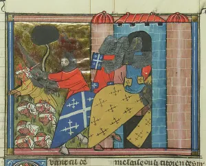 Capture of Tyre by the Venetians, 1124, 1337. Creator: Maître de Fauvel (active 1314-1340)