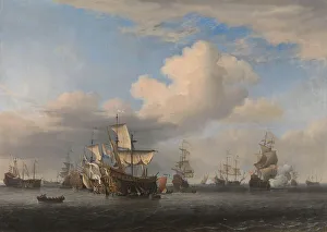 Battleships Prints: Captured English Ships after the Four Days Battle