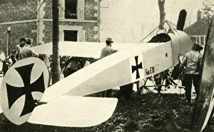 Captured German Fokker plane, First World War, 1915-1916, (c1920). Creator: Unknown Captured German Fokker plane, First World War, 1915-1916, (c1920). Creator: Unknown