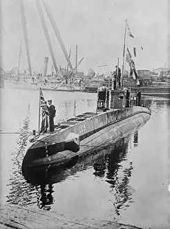 Submarine Prints: Captured German mine-layer, 1916. Creator: Bain News Service