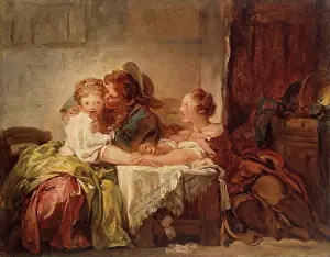 1750s Prints: The Captured Kiss, 1756. Creator: Jean-Honore Fragonard