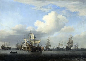 The captured Swiftsure, Seven Oaks, Loyal George and Convertine... c1666. Artist: Willem van de Velde the Younger