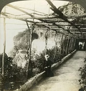 Amalfi Coast Gallery: Capuchin convent (hotel) and cliffs at Amalfi (W.), Italy, c1909. Creator: Unknown