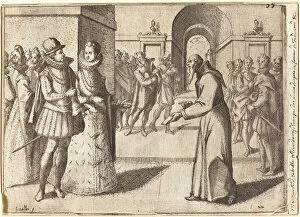 Habsburg Collection: A Capucin bringing the thanks of the King of Bavaria [recto], 1612