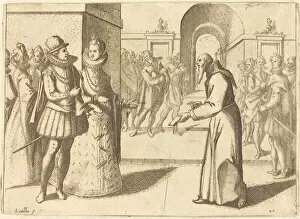 Bavaria Gallery: A Capucio Bringing Thanks of the King of Bavaria, 1612. Creator: Jacques Callot